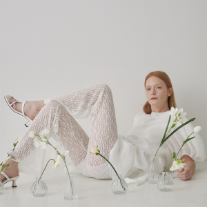 타브 Lace Flare Pants - White TAV