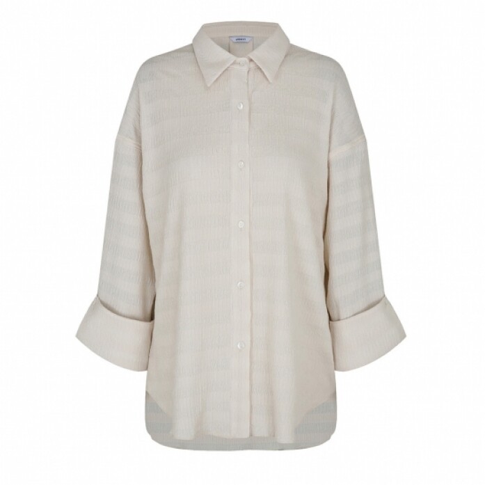 유아네이비 Wide Cuffs Knit Shirt - Ivory URNAVY