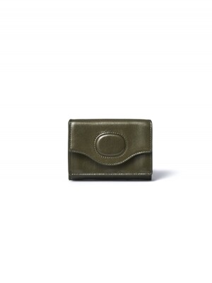 해더 EGGSHELL MEDIUM WALLET_OLIVE HYETHE