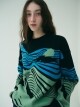미미카위 LANDSCAPE KNIT PULLOVER/BLACK