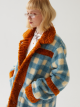 아센테 Check Teddy Borg Coat ACENTE